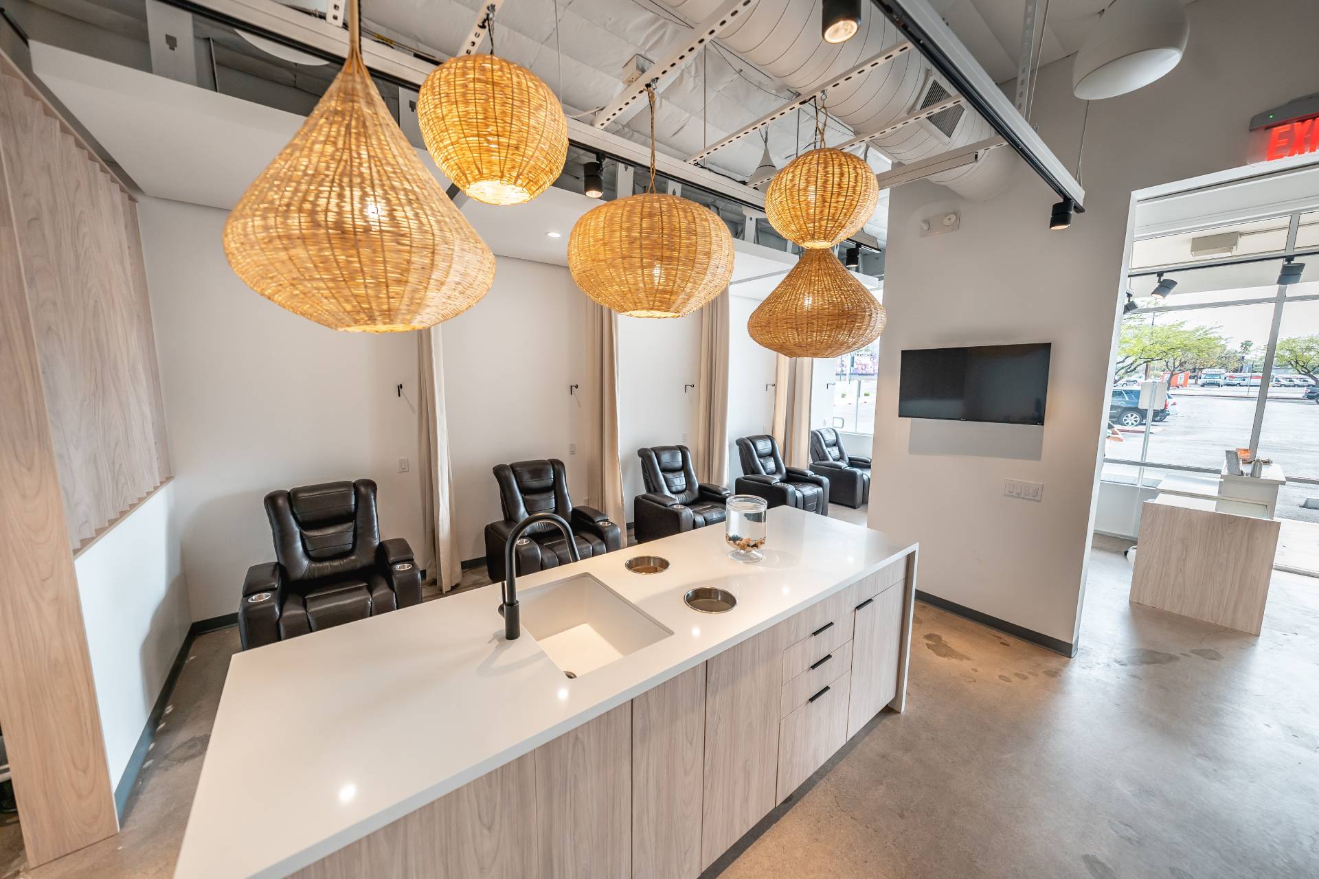 Phoenix Arizona IV Bar front desk with modern aesthetic for IV Therapy Near Me