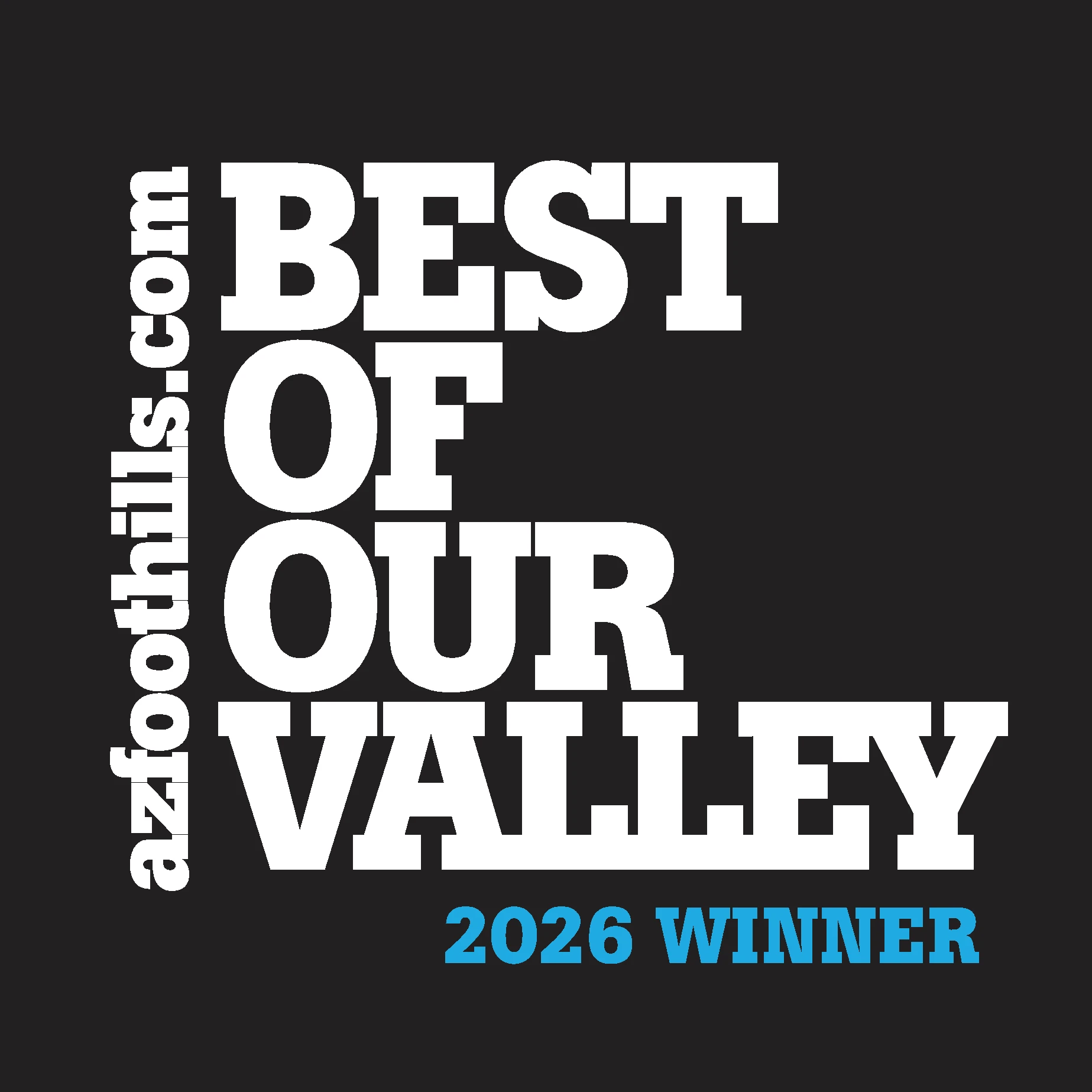 BOVWinner2026-blue-black-white azfoothills best of our valley 2025